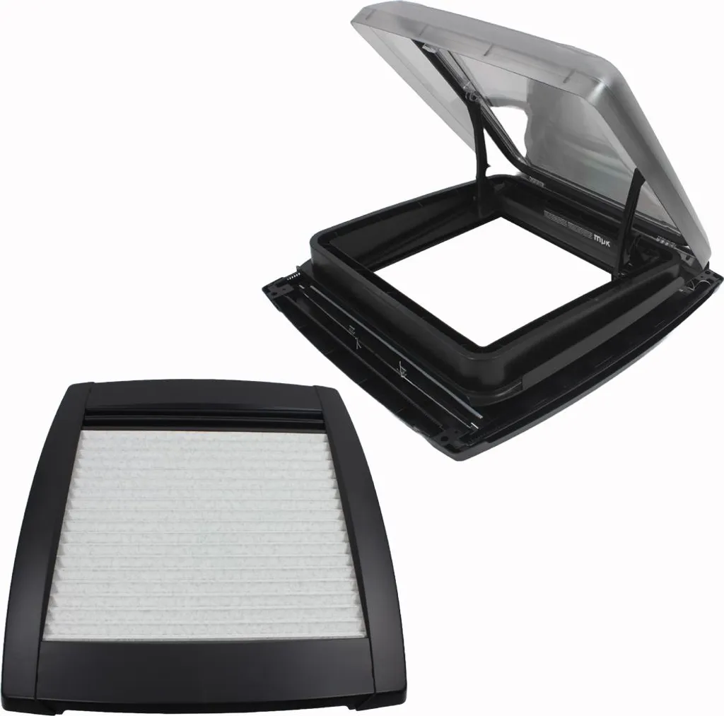 Lucarne de toit MPK VisionStar M 40x40 cm fumée noir pour camping-car