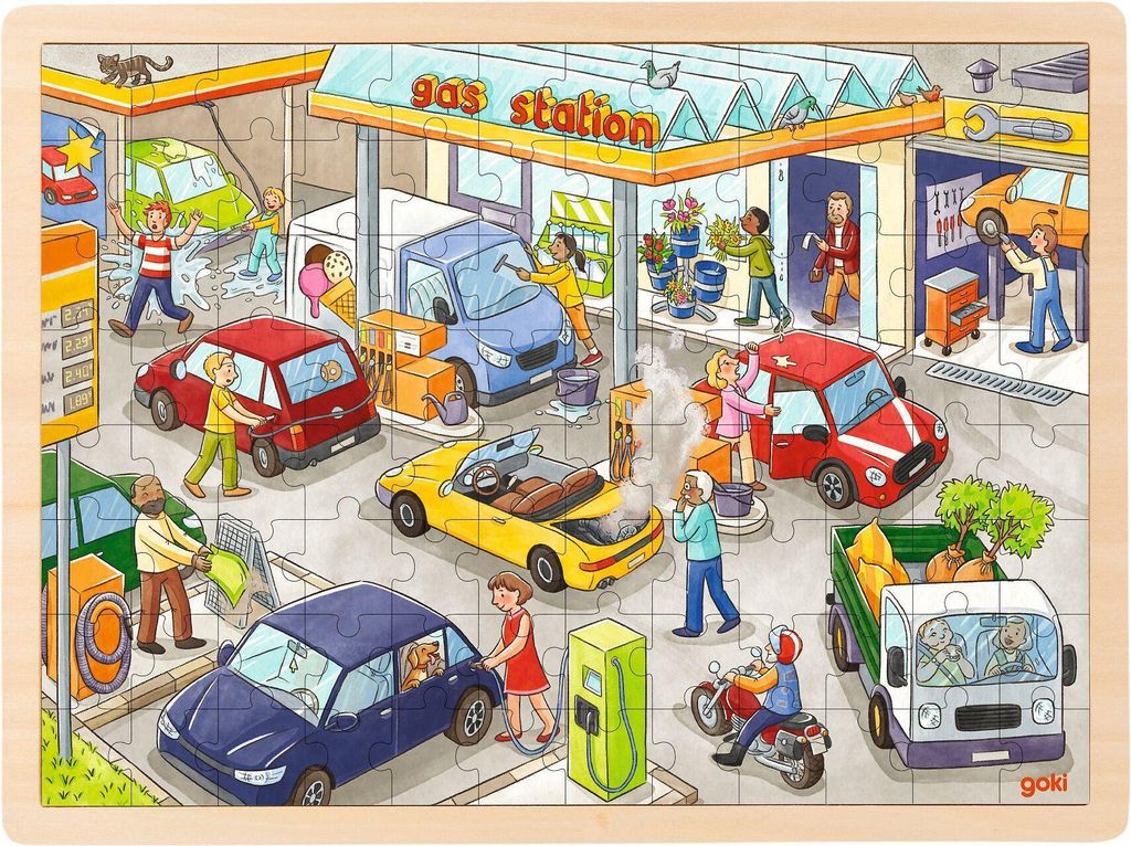 Einlegepuzzle Tankstelle, per St