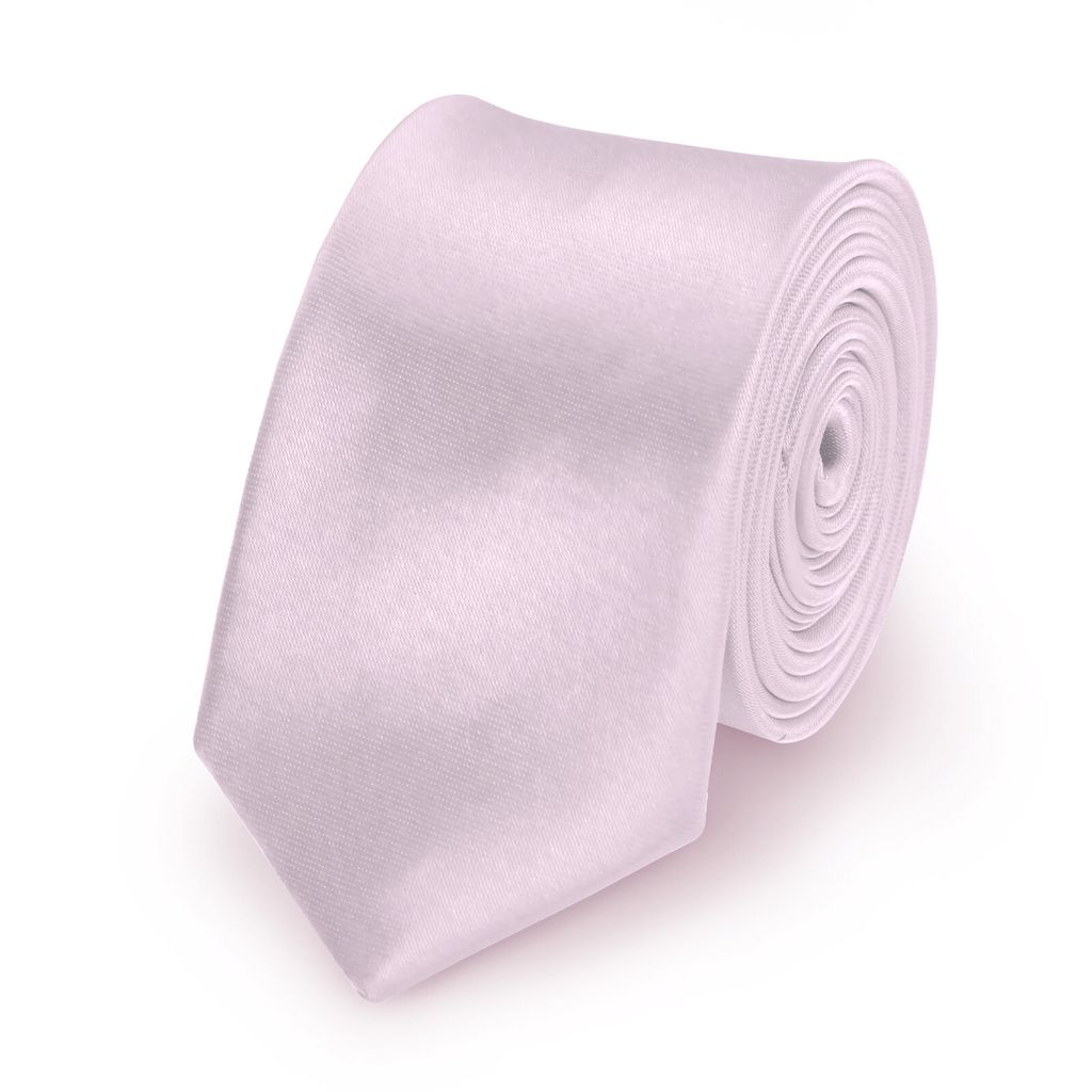 Krawatte Flieder slim aus Polyester einfarbig
