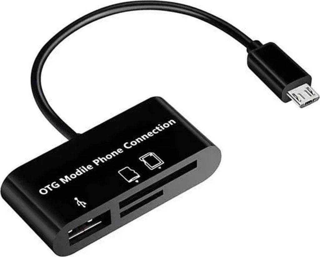 Kartenleser Multifunktionales Schnellgeschwindigkeitstyp-C/Micro USB TF/U Disk Reader OTG-Adapter für MacBook-Schwarz