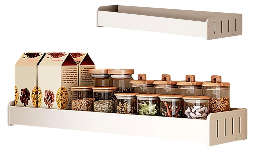 Wand-Gewürzregal-Organizer | Weißer Gewürzorganisator für die Wand, Gewürzregal für Schrank, Arbeitsplatte, Speisekammer, Schrank oder Tür, ...