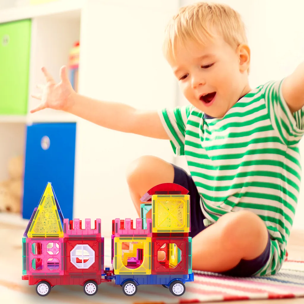 Blocs de Construction Magnétiques 3D - 72 Pièces Éducatives Multicolores
