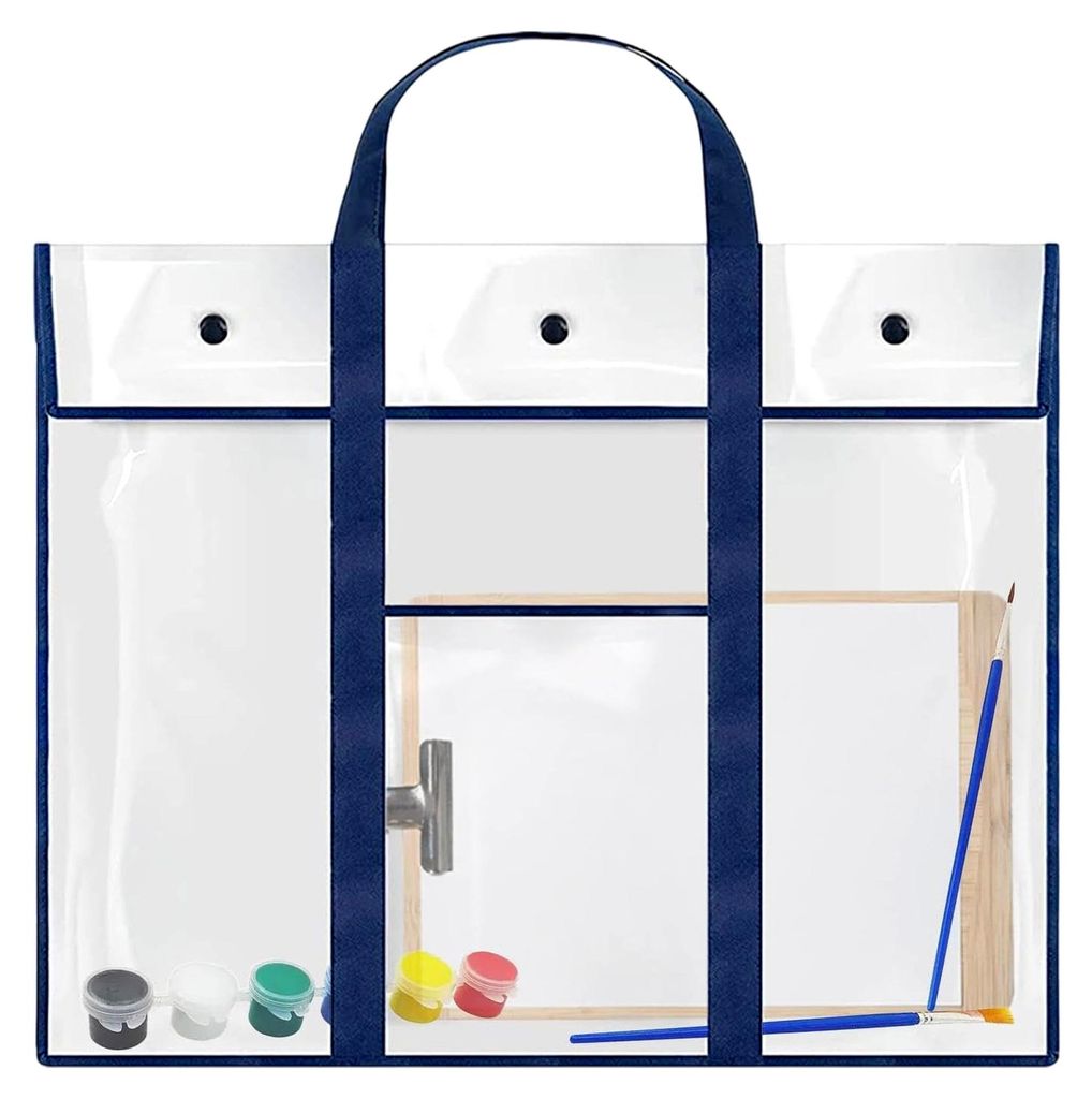 Aufbewahrungstasche für Kunstwerke, transparente Postertasche, großer Organizer, PVC-Pinnwandhalter, Aufbewahrungs-Organizer mit Griff und Tasche...