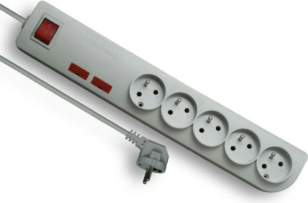 Elgotech PSF2-501 Grigio: Multipresa Professionale 5 Posti 16A