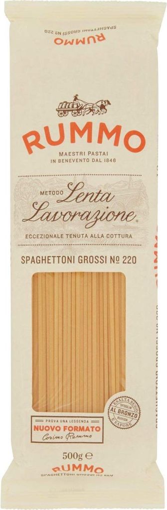 Rummo - Dicke Spaghetti n.220 Bronze Gezeichnete - 24 Packungen mit 500 g
