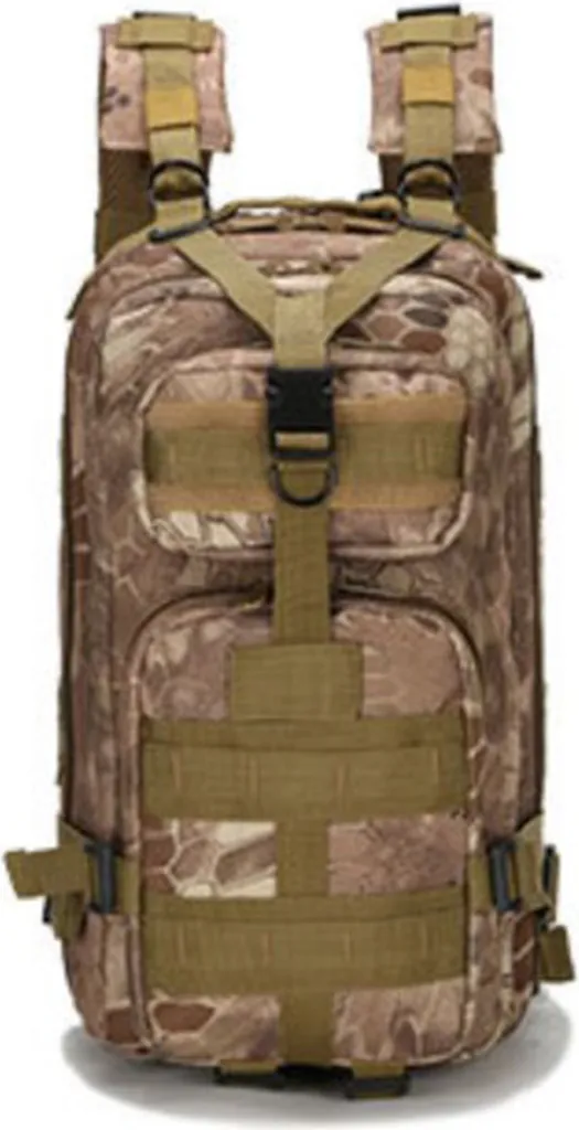 Sac à dos tactique camouflage Python Mud Color avec double fermeture éclair - 2