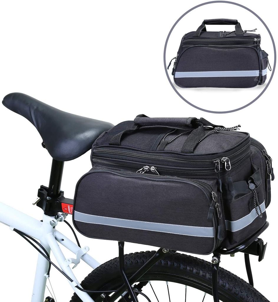 Fahrradtasche Bike Sattelhalter Kofferraumtaschen Gepäckträger mit Regenschutz 