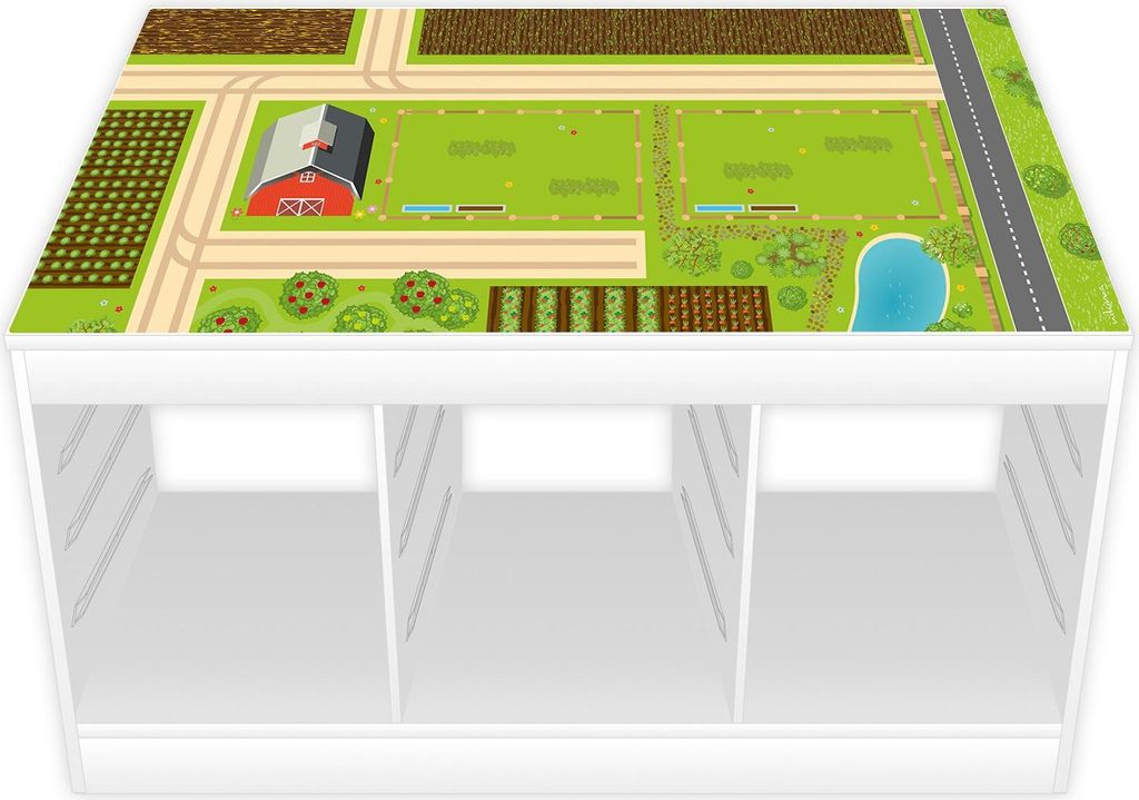 Spielfolie/ Möbelfolie für IKEA TROFAST Bauernhof Aufkleber Sticker Kinderzimmer Spieltisch (Möbel nicht inklusive)