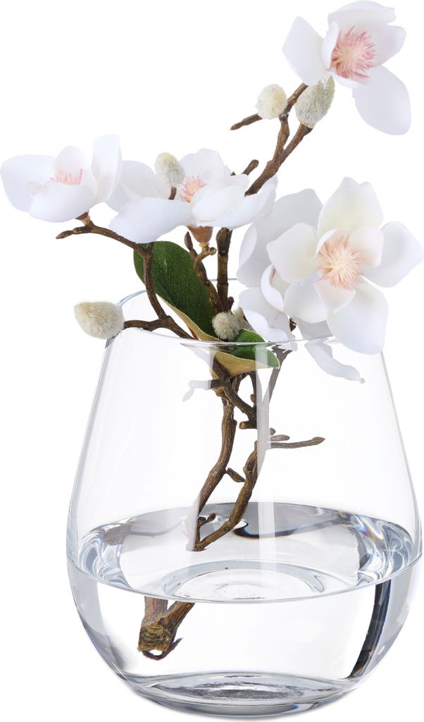 relaxdays Blumenvase aus Glas