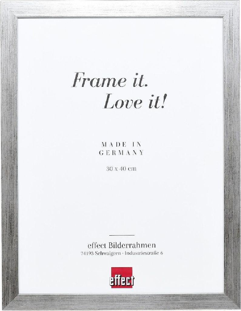 Effect Holzrahmen Profil Top Pro silber 10x15 cm mit Antireflexglas