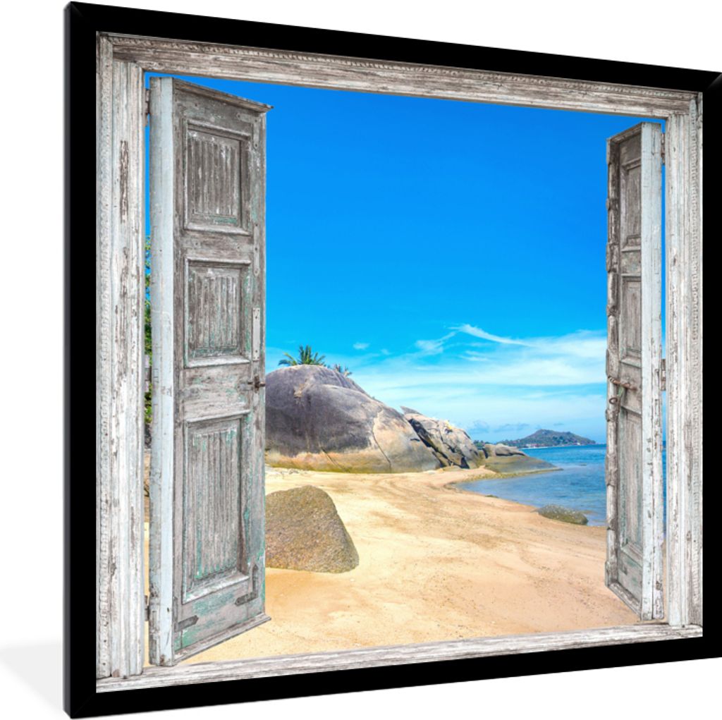MuchoWow® Gerahmtes Poster Strand - Tropisch - Sommer - Produktbild 