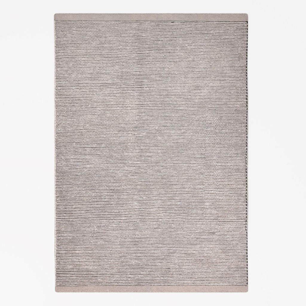 MY-RUG Teppich,Roshni, 230x160, Wollteppich grau schwarz, Produktbild 