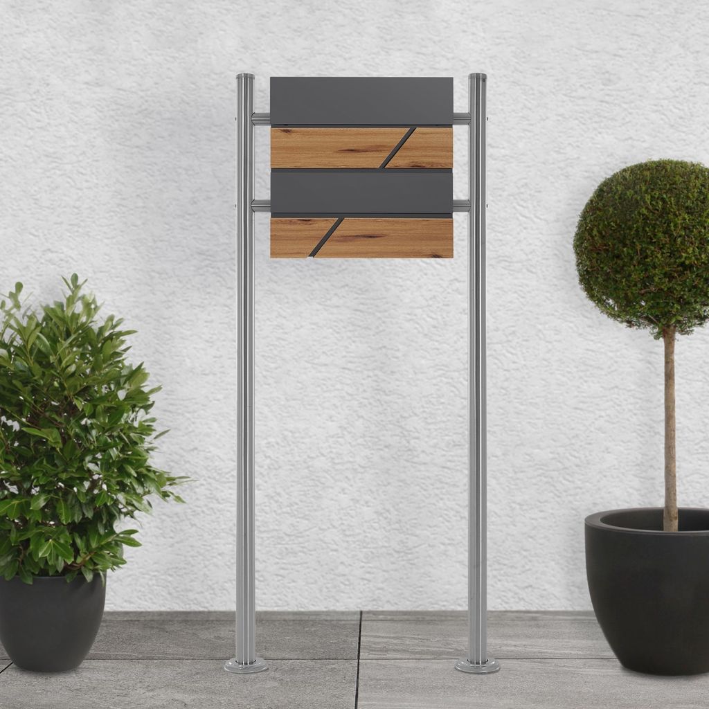 ML-Design Briefkasten mit Zeitungsfach, 37x36,5x11 cm, Produktbild 