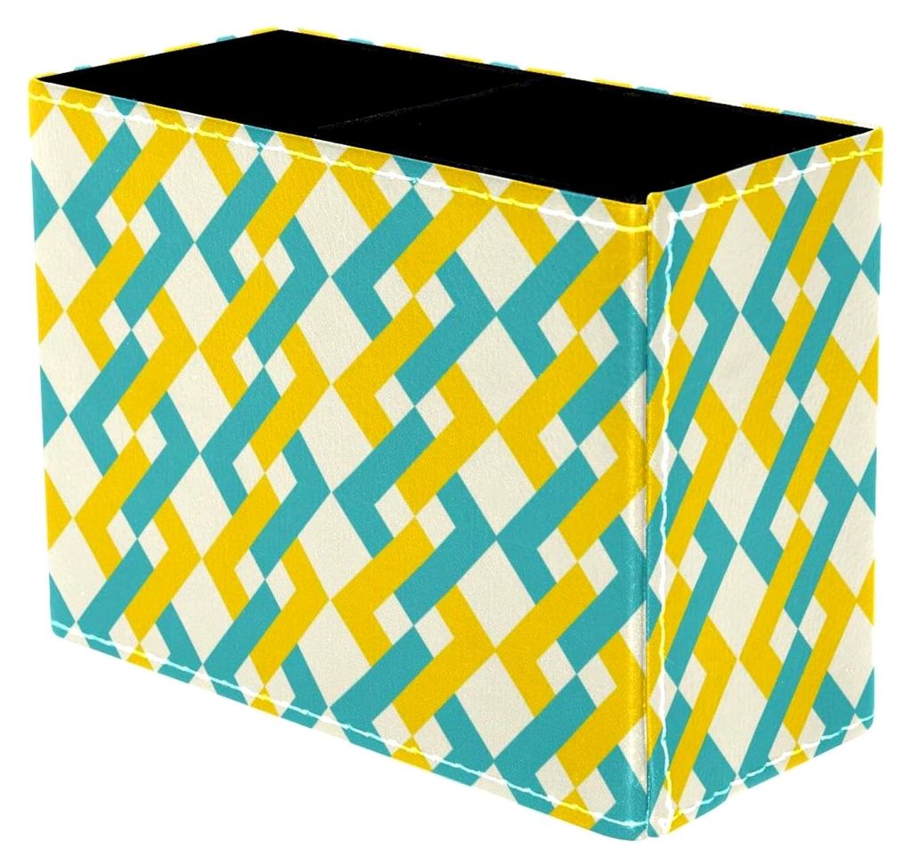 Stiftehalter mit abstraktem Muster für den Schreibtisch, 2 Fächer, Organizer für Schrein und Kosmetikpinsel