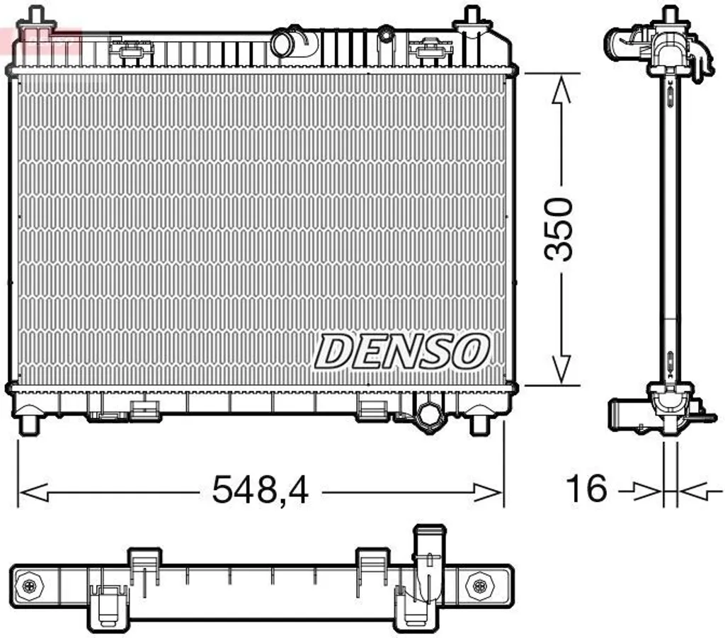 Radiateur DENSO DRM10113 Haute Qualité Aluminium pour Ford 1772874