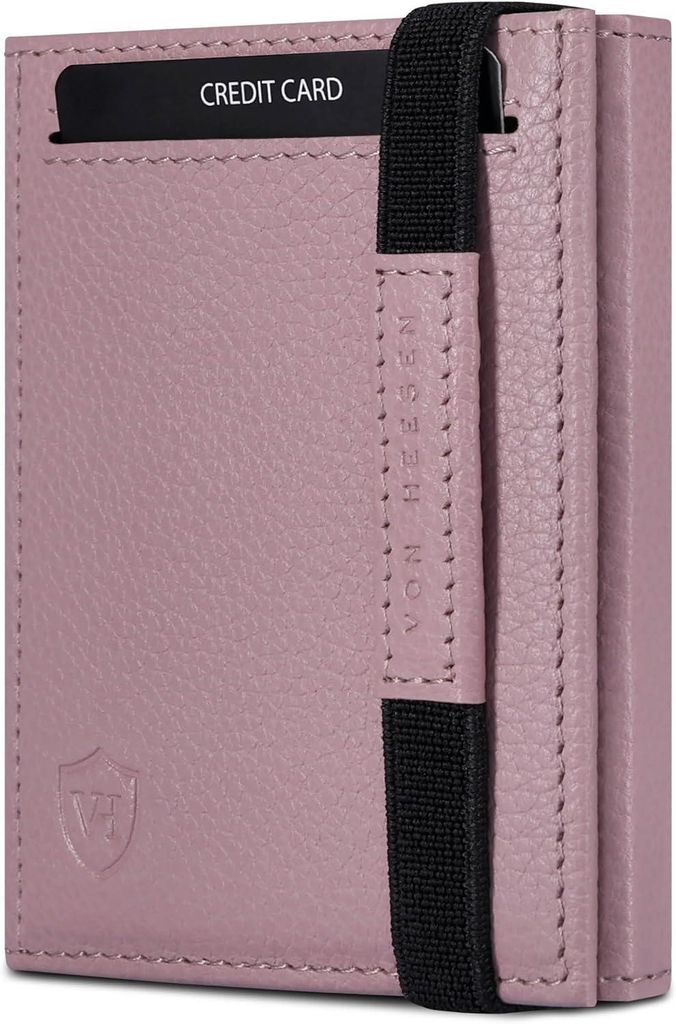 Geldbörse mit XL Münzfach & RFID-Schutz - Leder Geldbeutel für Herren und Damen - Kartenetui Echtleder Karten Portemonnaie klein - Kreditkartenetui