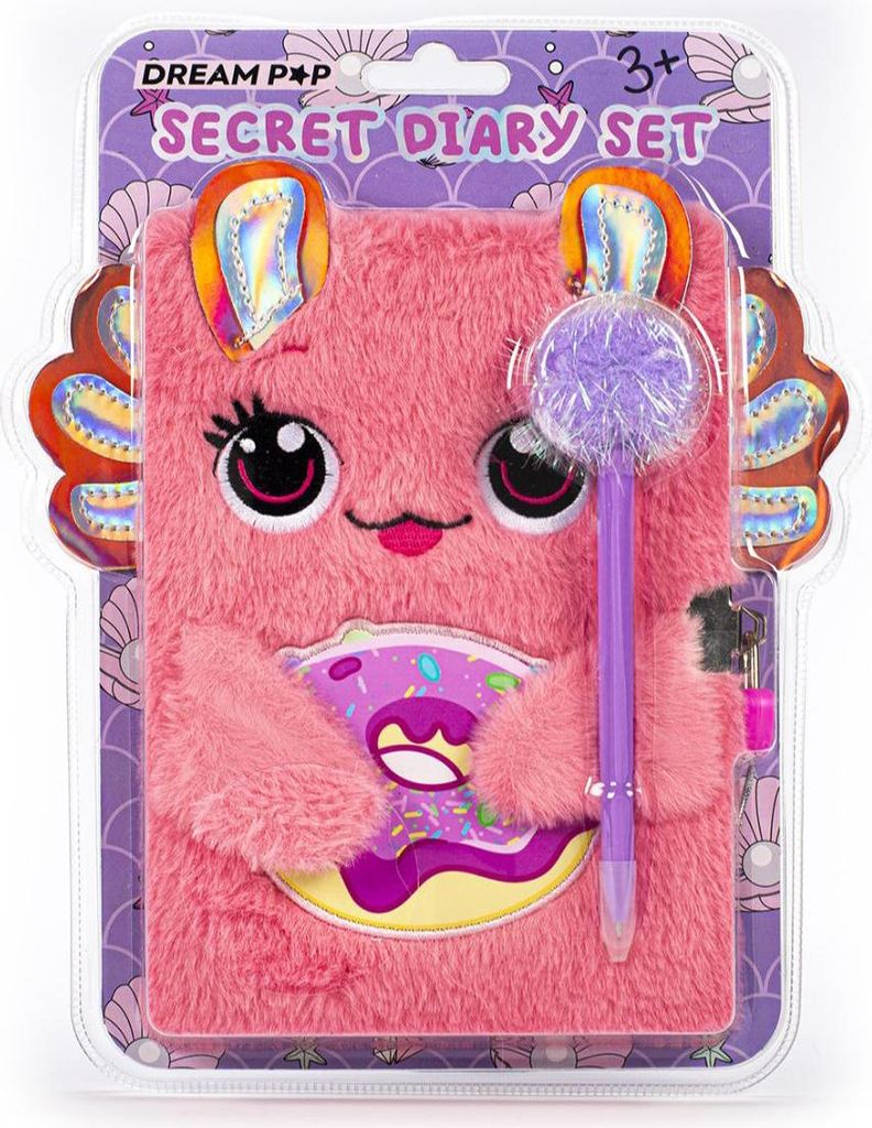 Dream pop fluffy dagboek axelot met pompompen