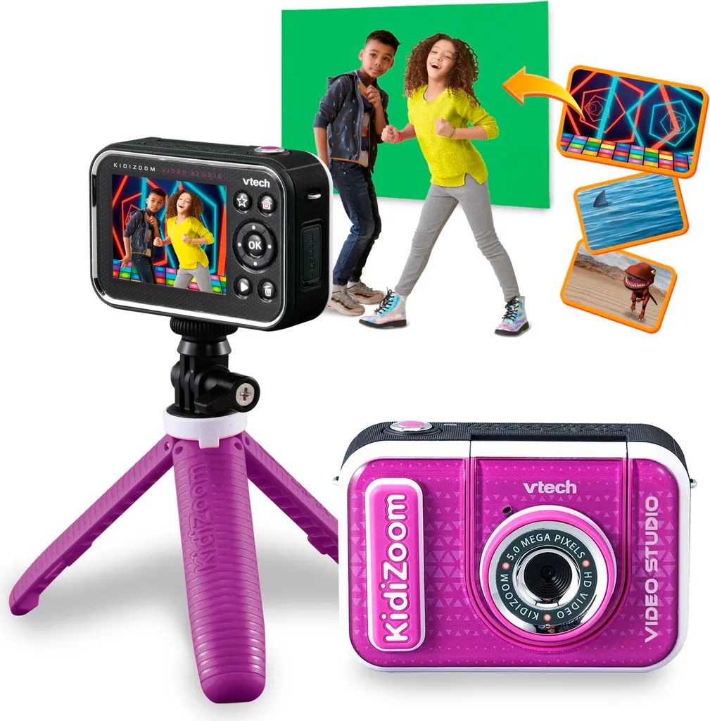 VTech Kidizoom Video Studio HD lilas - Caméra enfant avec fond vert