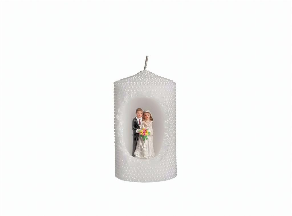 Stumpenkerze Hochzeitspaar Produktbild 