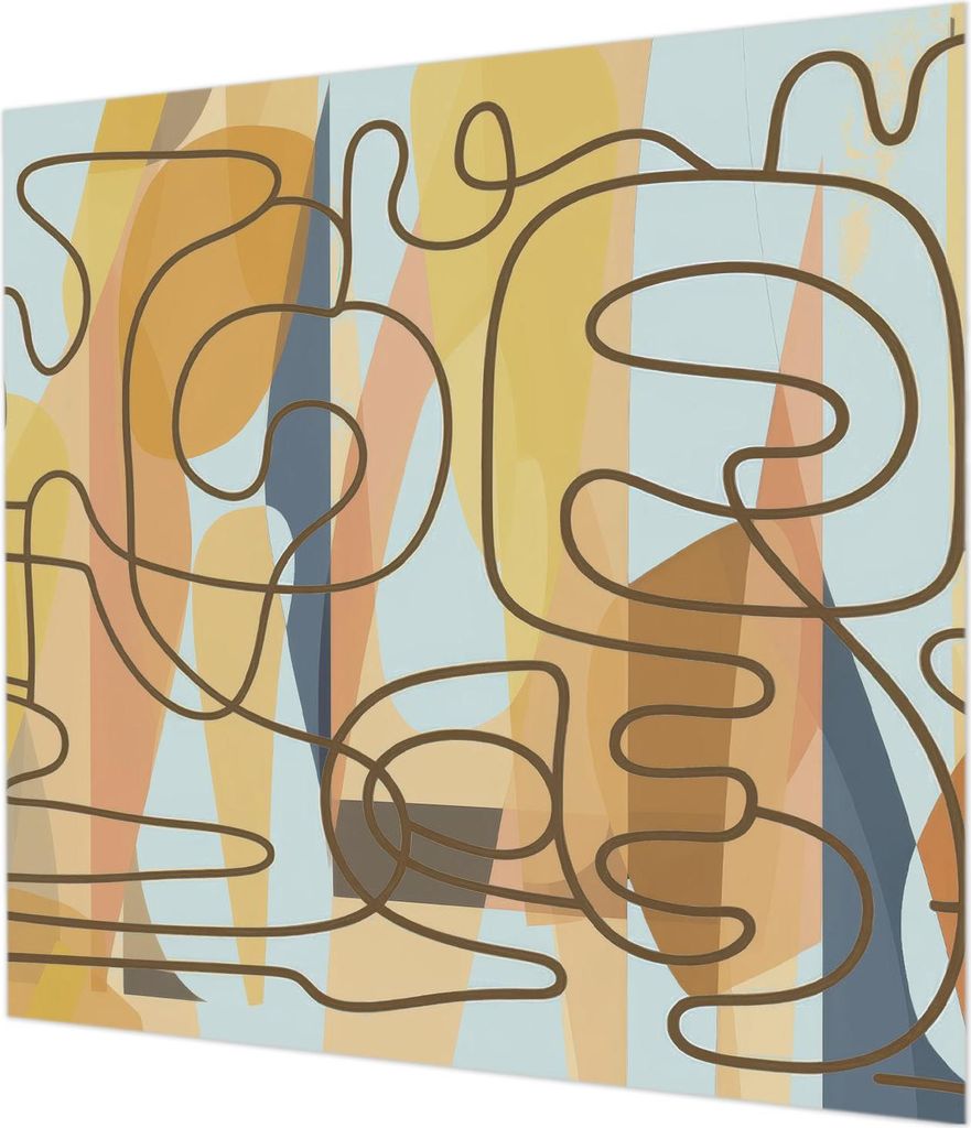 Wandtapete - Dekorative Tapete für Wohnzimmer - Tapetenfolie für Wanddekoration - 250x250 cm - Abstrakte Formen