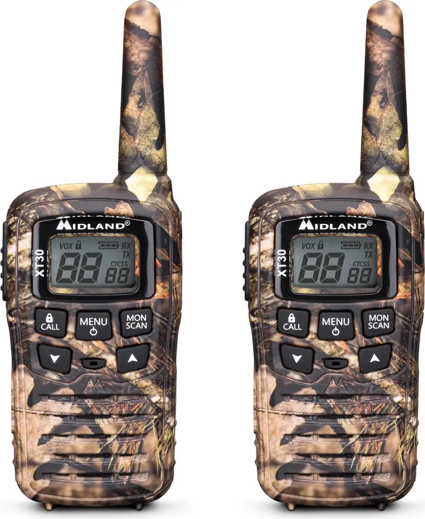Midland XT30 Talkies-Walkies 16 Canaux Fonction VOX et Recharge USB Camo