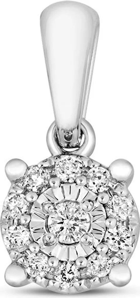 Cadeau Idéal : Pendentif Diamant Or Blanc 375 pour Femme - TRS15845