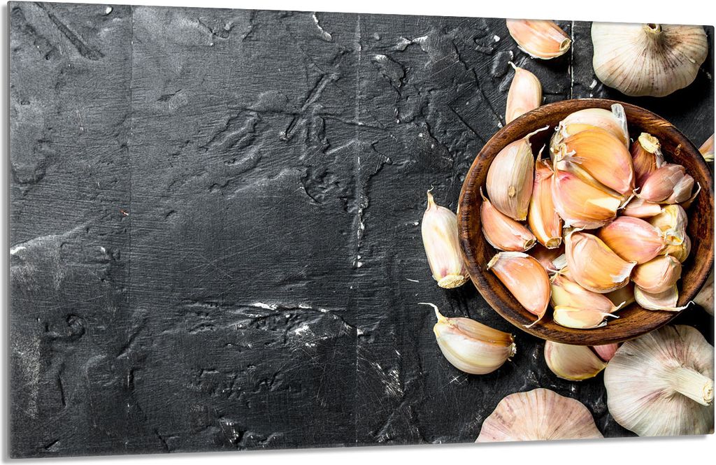 Herdabdeckplatte 80x52cm 1-teilig Glaskeramikkochfeld-Abdeckung Spritzschutz, Schiefer Knoblauch