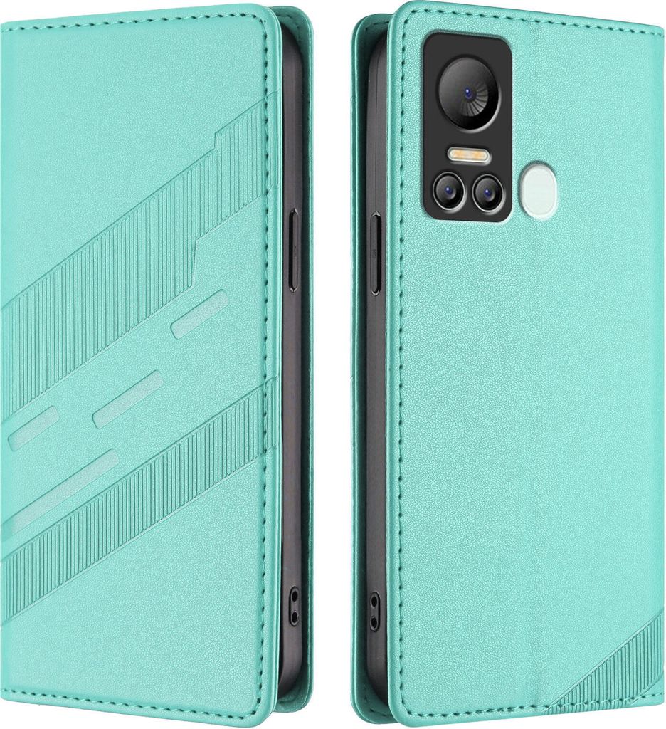 Hülle für itel S18/itel Vision 5, Kunstleder Brieftaschen Handyhülle mit Kartenfach und Standfunktion Türkis