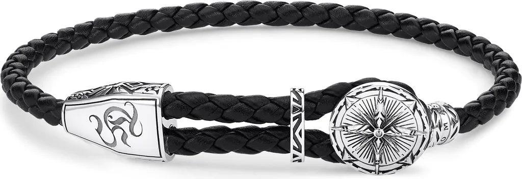 Bracelet Homme Idée Cadeau Boussole Argent Thomas Sabo Aventurier