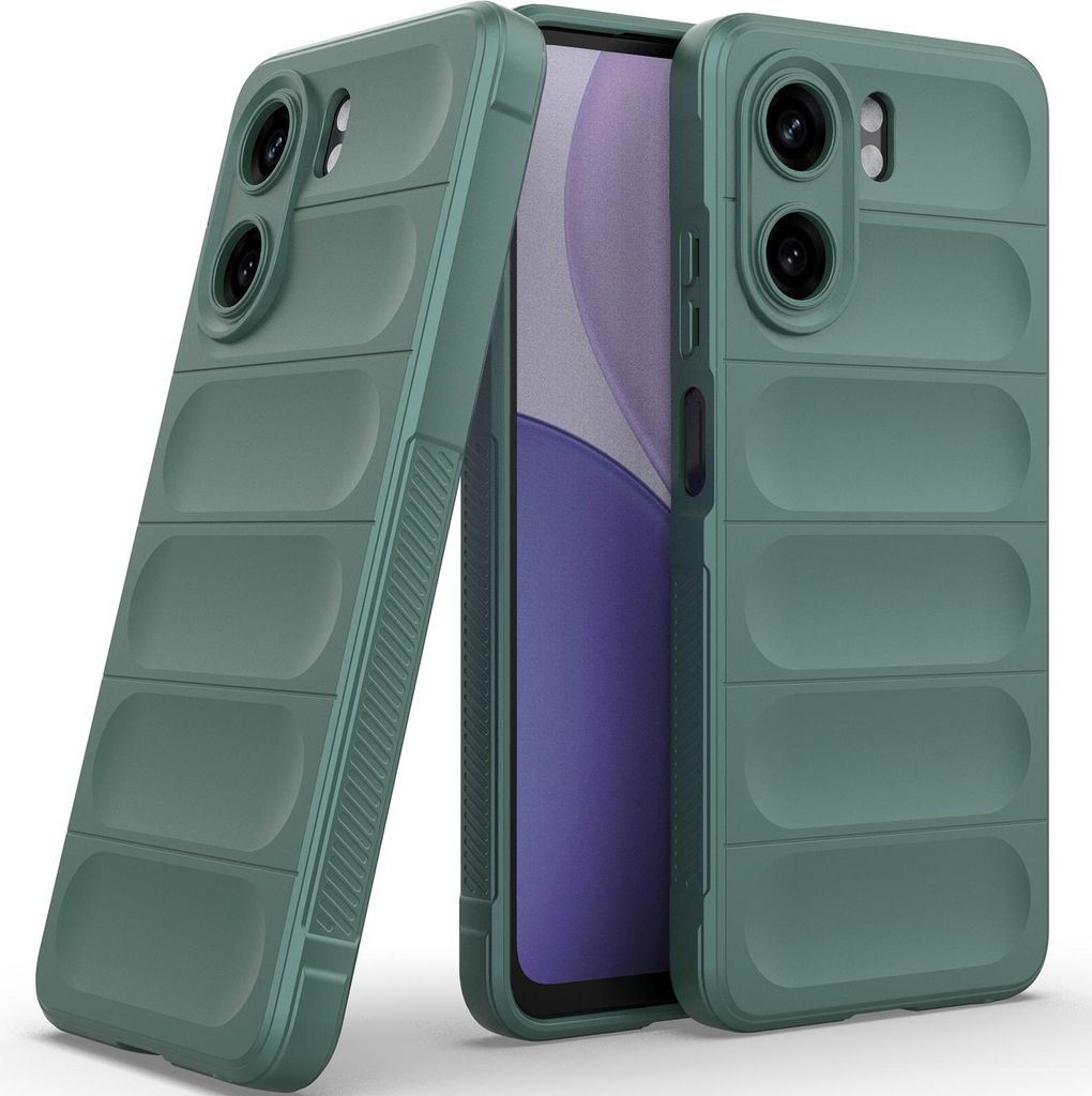 Handyhülle für Oppo A5x 5G/4G Weich TPU Silikon Stossfest Anti-rutsch Hülle Grün