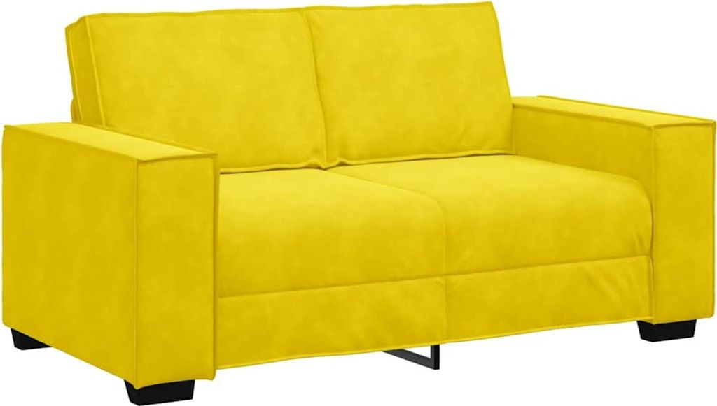 2-Sitzer-Sofa Gelb 160x78x84 cm Samt