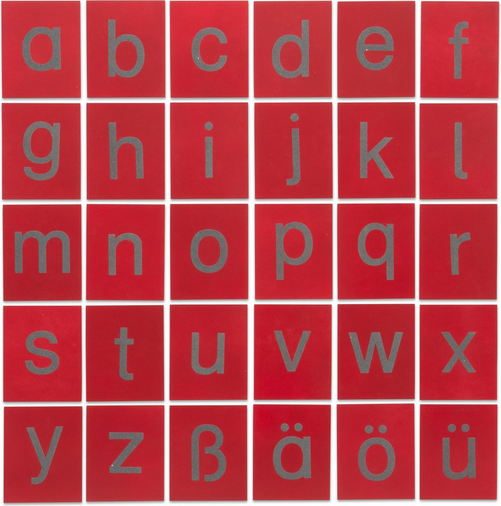 Betzold Fühl- und Tastplatten Groß- und Kleinbuchstaben, Fühlbuchstaben für Sinnesförderung, Box zur Aufbewahrung: Nein, Ausführung: Kleinbuc...