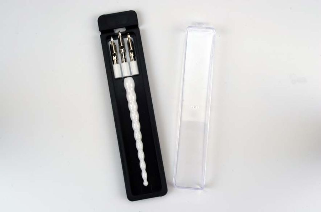 Federhalter-Set / 1 Federhalter mit 3 Ornamententfedern Gr. 1,0/1,5/2,5mm