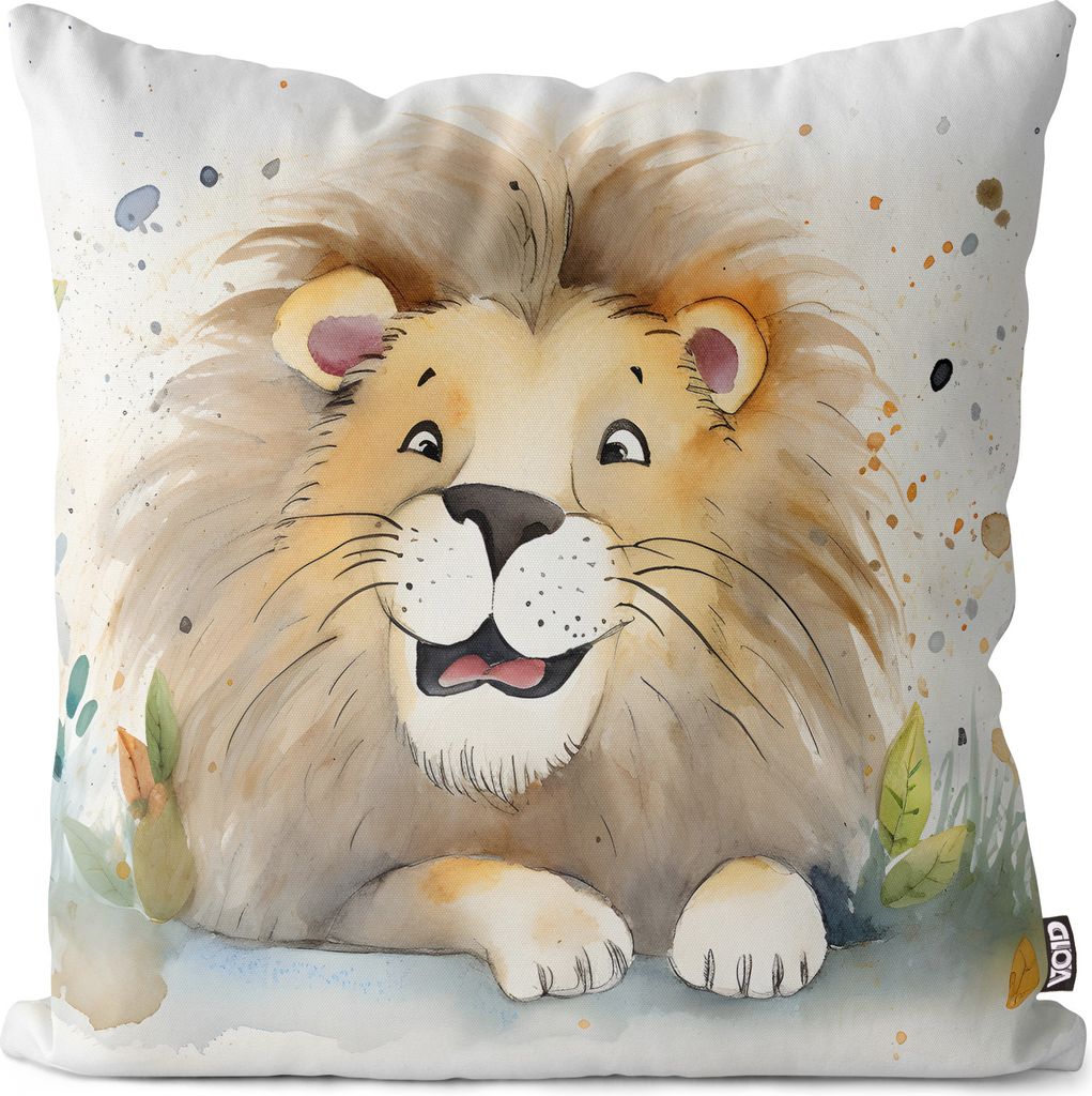VOID Löwe Bild Kind Baby Comic Kissenbezug Kissenhülle sofa couch wohnzimmer dekoration wasserfest Outdoor Garten Kissen bezug deko