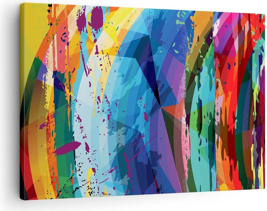 Bild auf Leinwand - Leinwandbild - Abstraktion modern - 70x50cm - Wand Bild - Wanddeko - Wandbilder - Leinwanddruck - Bilder - Kunstdruck - Wanddek...
