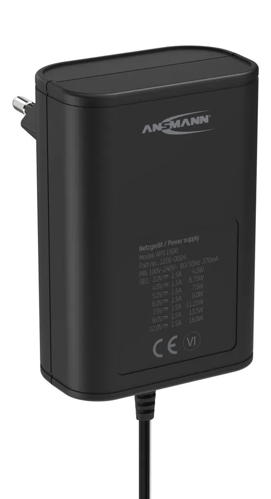 Ansmann APS 1500 Alimentation stabilisée 3V à 12V DC Haute Qualité - 5