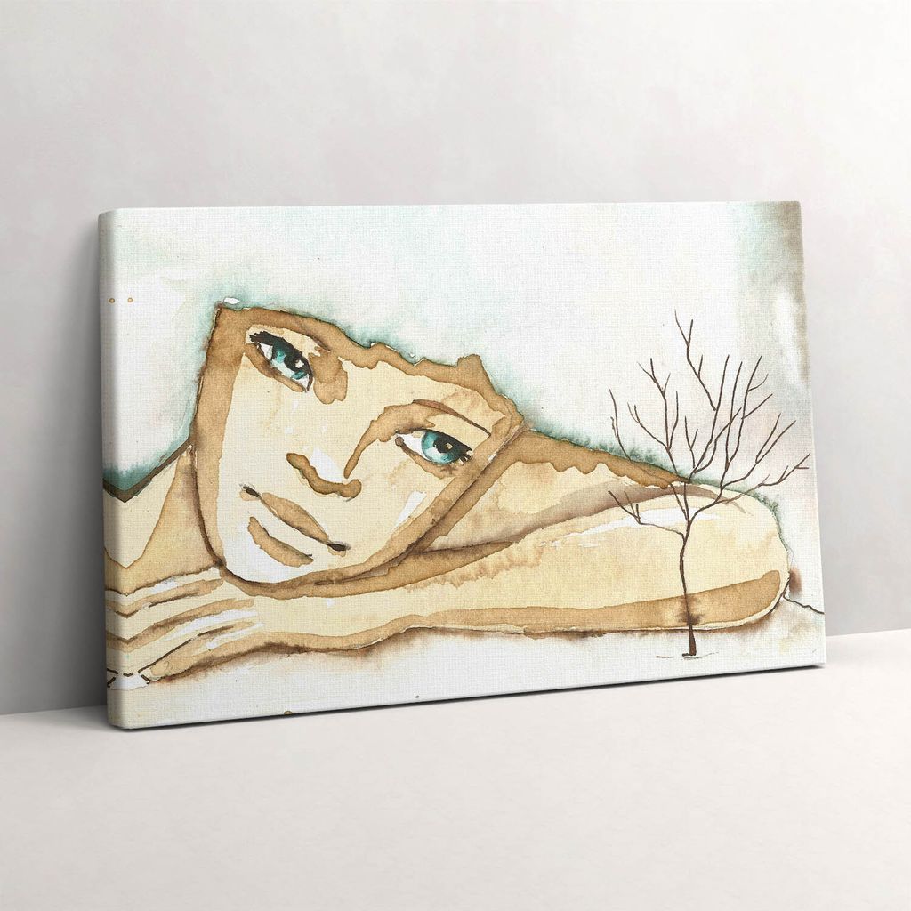 Porträt einer Frau – Leinwandbild Wandbild – 60x40 cm – Leinwandbilder – Wandbilder – Schlafzimmer – Flur