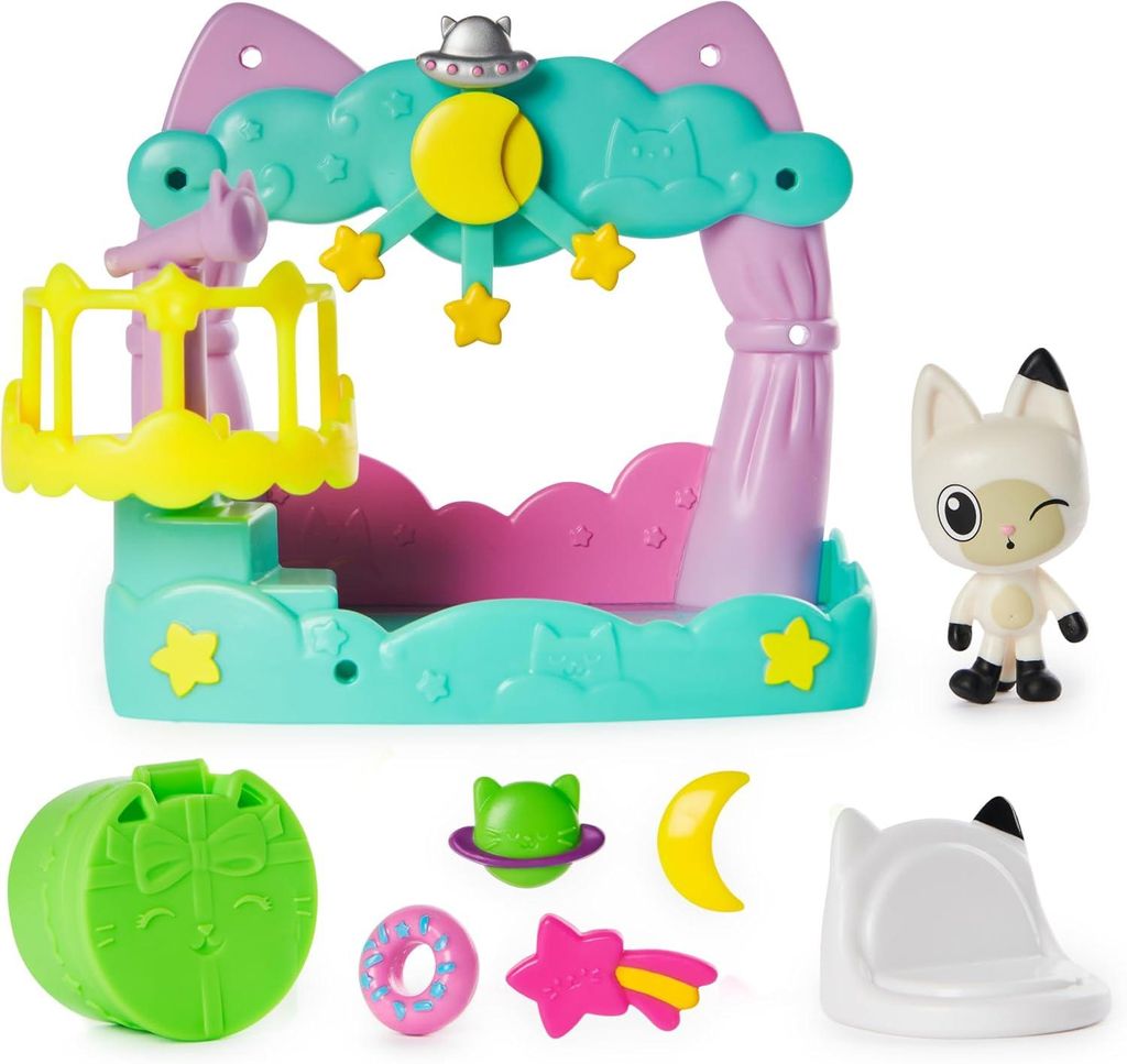 Gabby's Dollhouse , Balkon-Spielset mit Katzenfigur, Produktbild 