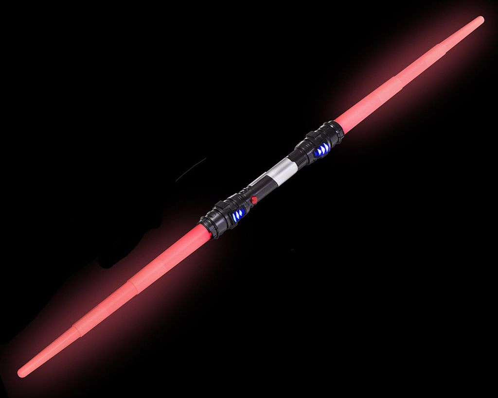 Premium LED Lichtschwert mit Doppelklinge Rot - Langes Produktbild 