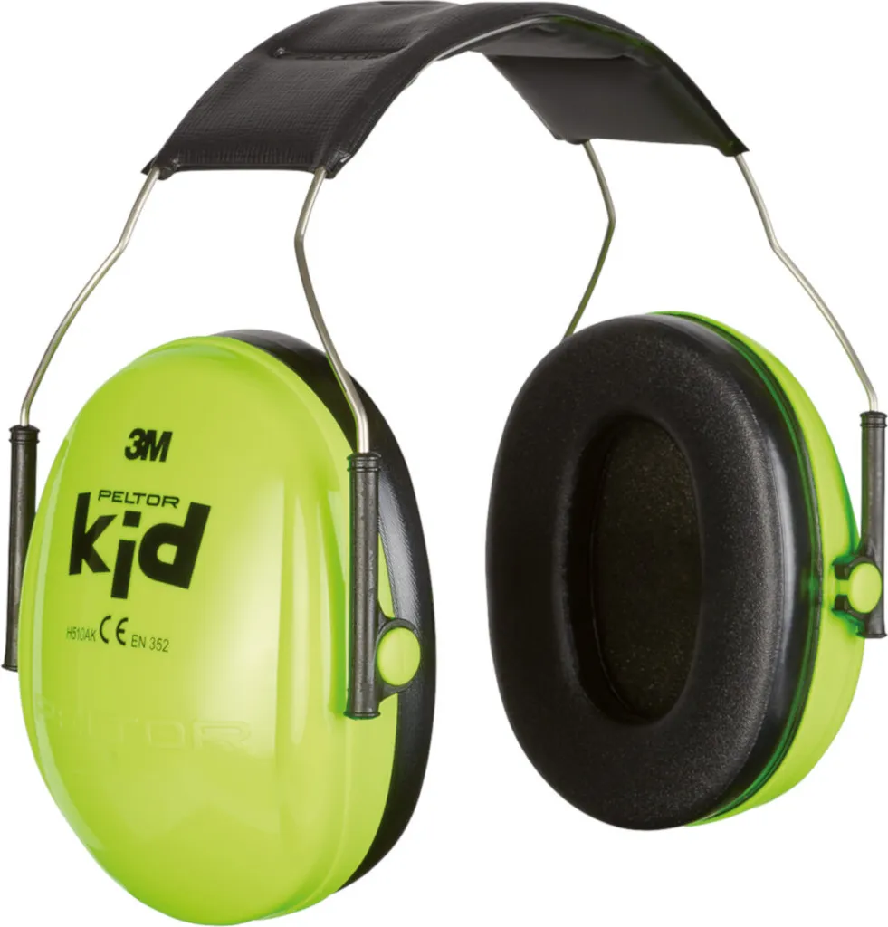 Casque Anti-bruit 3M Peltor Kid Vert Néon 27dB pour Enfants de 1 à 7 Ans