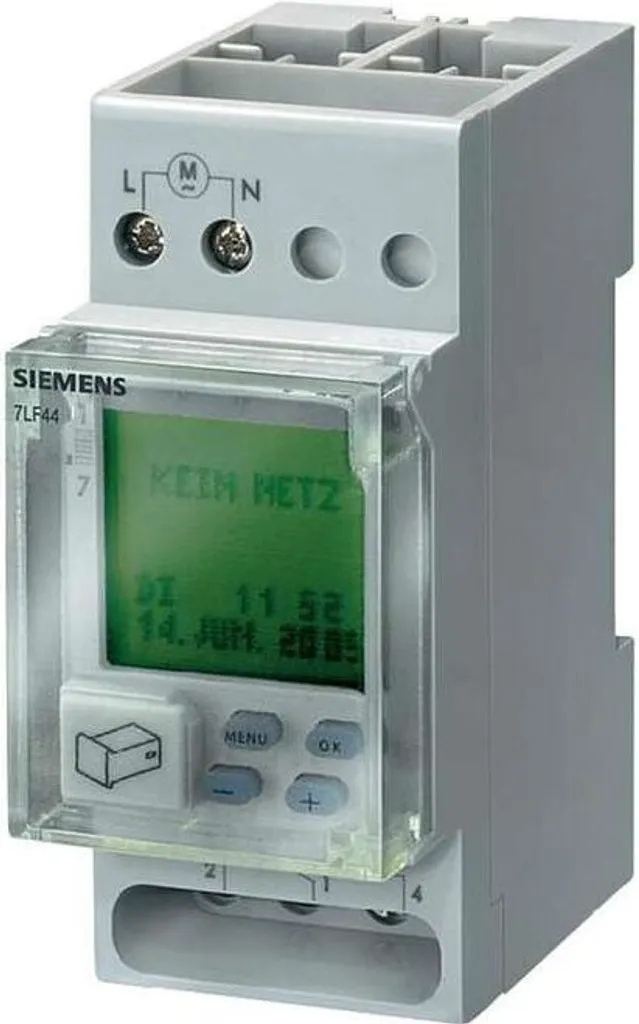 Minuterie Siemens 7LF4521-0 Programmable 16A avec Écran LCD et Rail DIN
