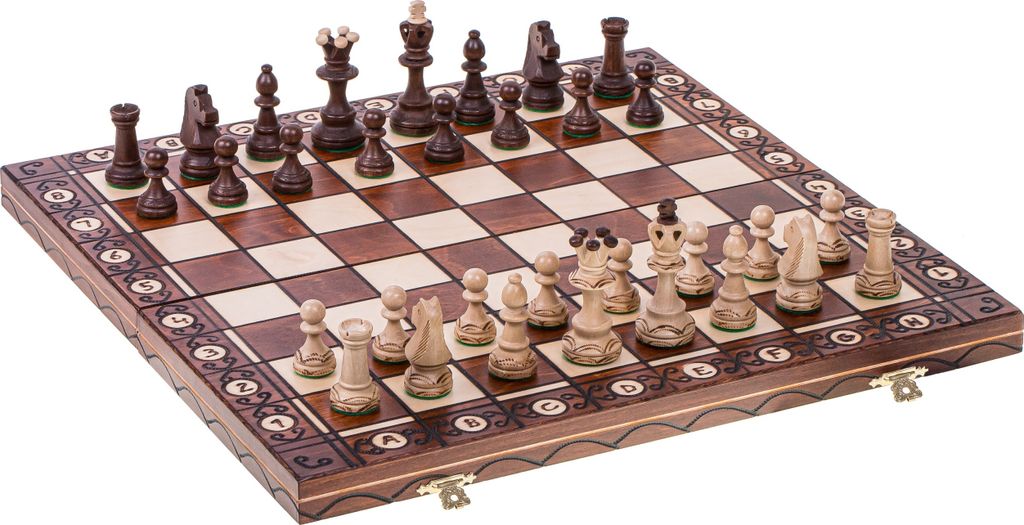 SQUARE - Schachspiel Schachbrett aus Holz CONSUL - 48 x 48 Produktbild 