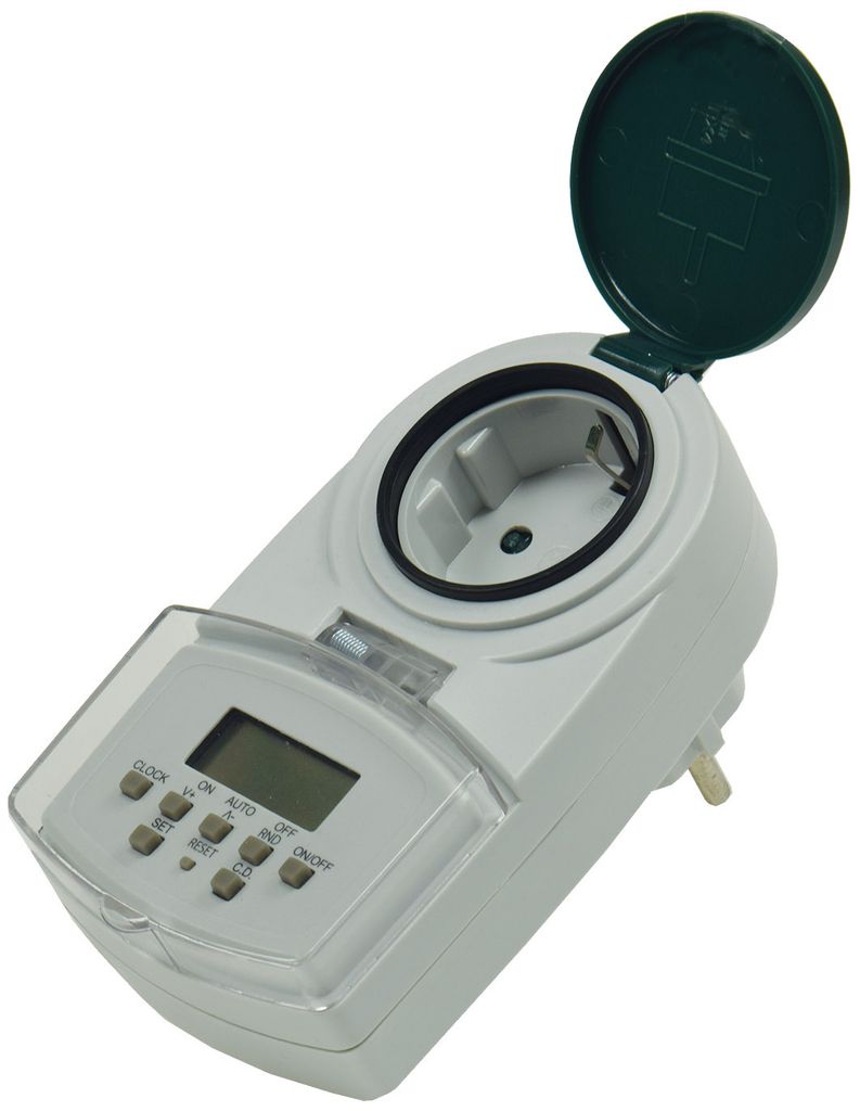 ChiliTec digitale Wochen Zeitschaltuhr DAZ-7 IP44 max. 2000 Produktbild 