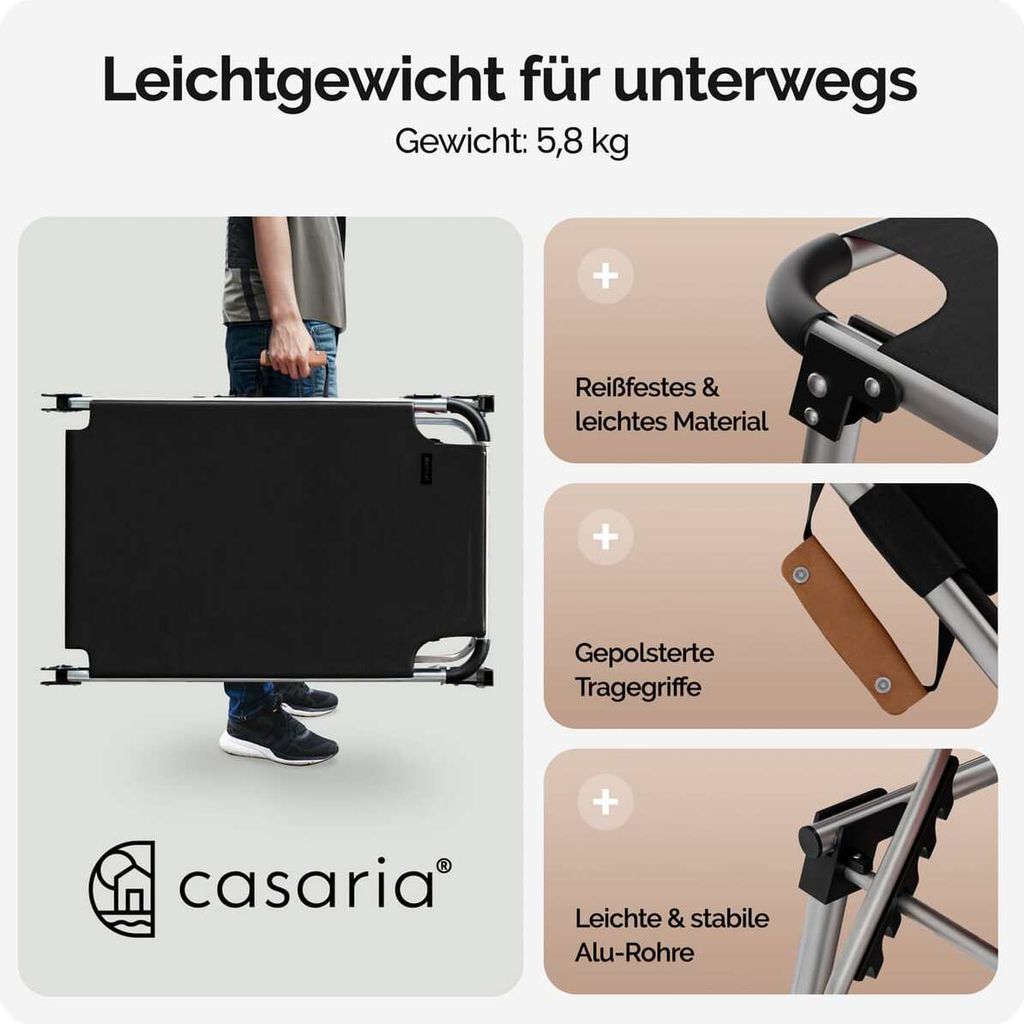 CASARIA® Sonnenliege Malta klappbar 180kg belastbar Produktbild 6