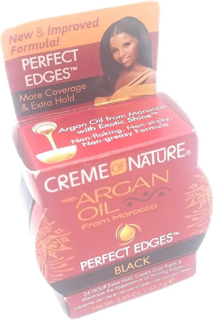 Solution anti-frisottis et camouflage tempes Black Argan Oil Gel 2.25oz