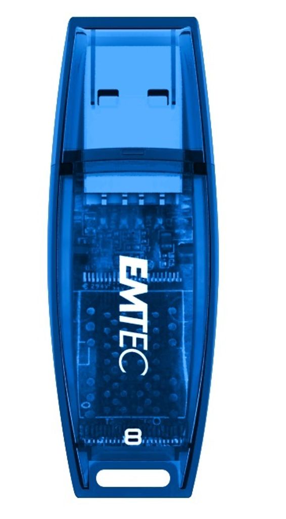 Emtec C410 Color Mix - Candy Jar 2.0, 8 GB, USB Typ-A, 2.0, 15 MB/s, Kappe, Blau, Grün, Violett, Rot, Gelb