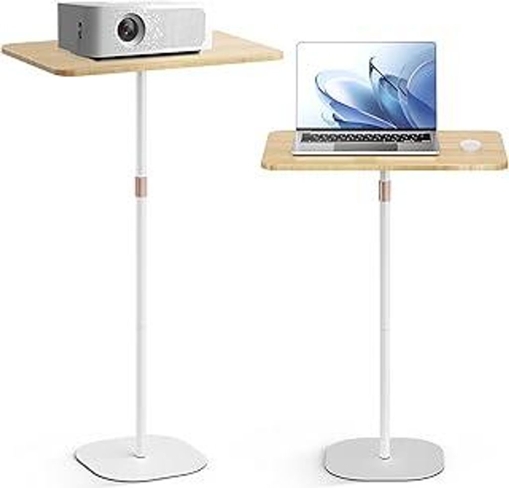 Stehpult Höhenverstellbar Schreibtisch mit 46–120cm Laptop Ständer Mobile Präsentations verstellbarer Beistelltisch für Studienarbeiten, bewe...