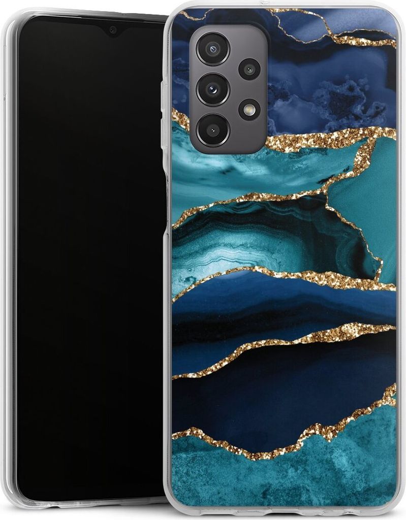 DeinDesign Handyhülle für Samsung Galaxy A23 5G Silikon Hülle Case Smartphone Schutzhülle Glitzer Look Marmor Trends