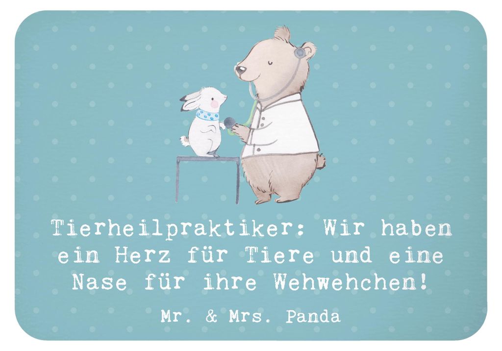 Mr. & Mrs. Panda magnet Tierheilpraktiker Herz - Meeresbrise - Geschenk, Wir haben ein für Tiere und eine Nase für ihre Wehwehchen!, Natürliche ...