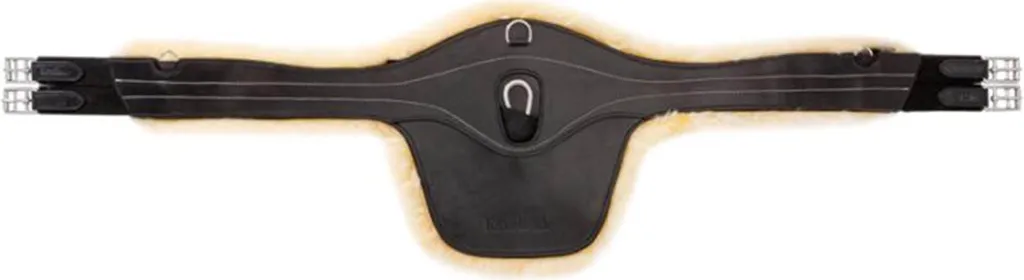 Sangle bavette Kavalkade Excellence en cuir noir et mouton amovible 135